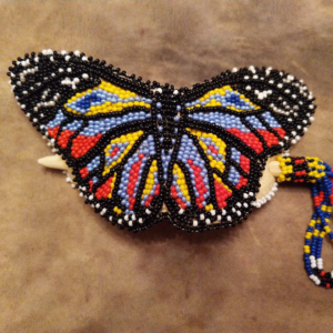 Beaded Butterfly Hair Clip